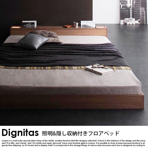 照明&隠し収納付き フロアベッド Dignitas【ディニタス】ベッドフレームのみ シングルの商品写真